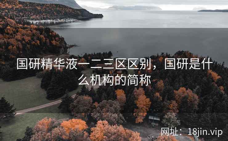 国研精华液一二三区区别，国研是什么机构的简称