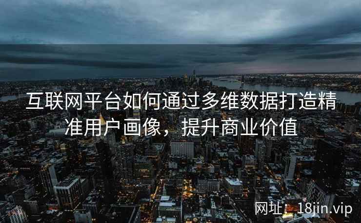 互联网平台如何通过多维数据打造精准用户画像，提升商业价值